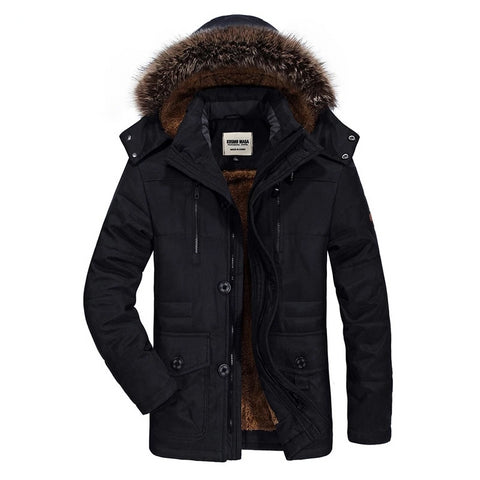 Cotton Hooded Winter Jacket Men Warm Hooded Jackets
