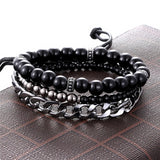 Multi-layer Leather Beaded Charm Bracelet | Fashionable Bracelets
