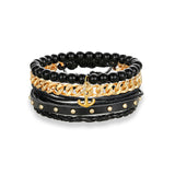 Multi-layer Leather Beaded Charm Bracelet | Fashionable Bracelets