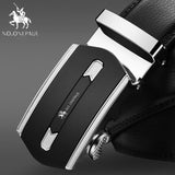 Automatic Buckle Black Genuine Leather Belt | Stylish Genuine Belt