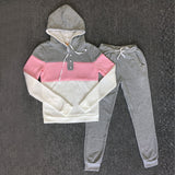 Slim Tracksuit| Sweatshirt+Side Stripe Pants |Crop Top| 2 Pieces Sets |Women hoodies|