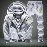 Zipper Hooded Sweatshirt Sportswear Set Male Hoodie Tracksuits