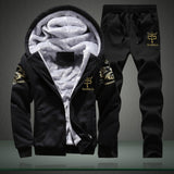 Zipper Hooded Sweatshirt Sportswear Set Male Hoodie Tracksuits
