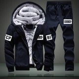 Zipper Hooded Sweatshirt Sportswear Set Male Hoodie Tracksuits