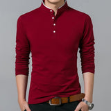 High Quality Men Long Sleeve Polo Shirt