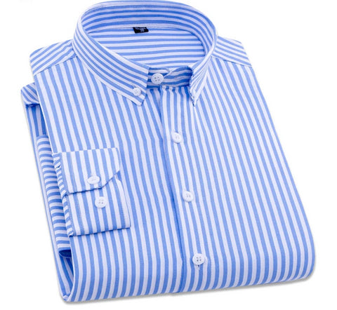 Men Striped Long Sleeve Shirt | Dress Shirts | Men's Long Sleeve Shirts