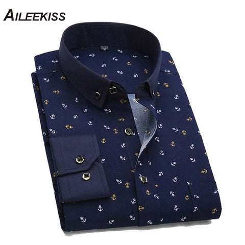 Printed Men Long Sleeve Casual Men's Shirts | Male Novelty | Long Sleeve Shirts