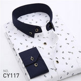 Printed Men Long Sleeve Casual Men's Shirts | Male Novelty | Long Sleeve Shirts