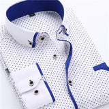  Casual Slim Fit Printed Shirt | Long Sleeve Shirts | Male Novelty | Manly Formal Clothing