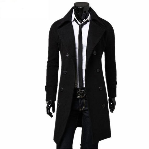 New Trench Coat Men Long Jacket
