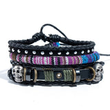 Metal Leather Men Jewelry Bracelets