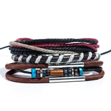 Metal Leather Men Jewelry Bracelets