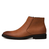 Spring Fashion Leather Men Ankle Boots Men