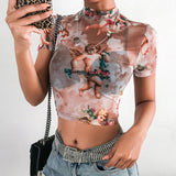 Women Streetwear |Angel Print Tees |Graphic Tees |Crop Top |Sexy T Shirt| Women shirt|