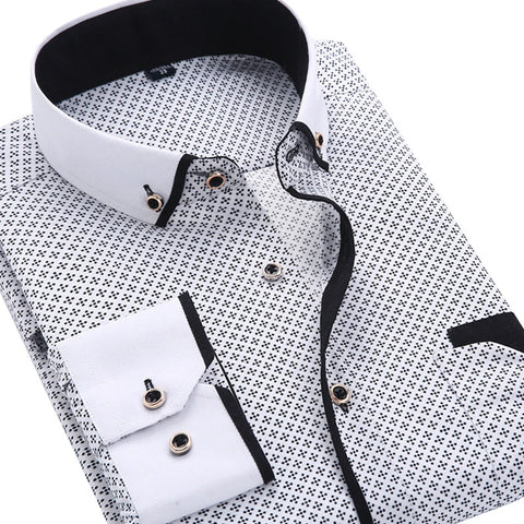   Men Casual Long Sleeved Printed Shirt | Clothing Soft Comfortable
