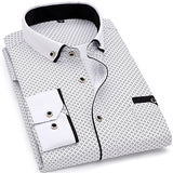   Men Casual Long Sleeved Printed Shirt | Clothing Soft Comfortable