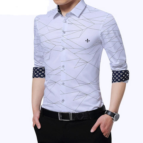  Casual Embroidery Formal Business Man Shirt | Slim Fit Designer Dress | Dudalina Shirt Male