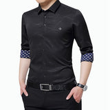  Casual Embroidery Formal Business Man Shirt | Slim Fit Designer Dress | Dudalina Shirt Male