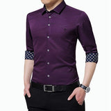  Casual Embroidery Formal Business Man Shirt | Slim Fit Designer Dress | Dudalina Shirt Male