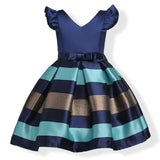 Baby Girls Princess Striped Dress | Teenage Clothing | Formal Costume Kids