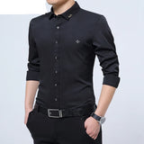  Formal Business Man Shirt | Slim Fit Designer Dress | Long Sleeve Shirt Male
