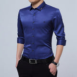  Formal Business Man Shirt | Slim Fit Designer Dress | Long Sleeve Shirt Male