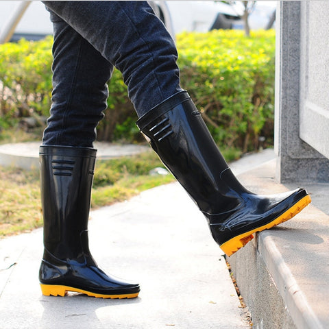 Men Rain Boots Workplace Waterproof Labor Shoes