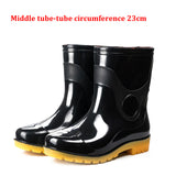 Men Rain Boots Workplace Waterproof Labor Shoes