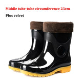 Men Rain Boots Workplace Waterproof Labor Shoes