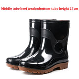 Men Rain Boots Workplace Waterproof Labor Shoes