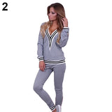  V-neck Sweatshirt Set |  Woman Clothes | Tracksuit Outfit | Women hoodies