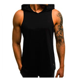 Men's Sleeveless T-Shirts Muscle Sweatshirt Cool Hoodie