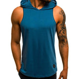 Men's Sleeveless T-Shirts Muscle Sweatshirt Cool Hoodie