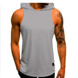 Men's Sleeveless T-Shirts Muscle Sweatshirt Cool Hoodie