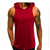 Men's Sleeveless T-Shirts Muscle Sweatshirt Cool Hoodie