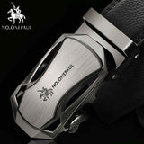 Automatic Buckle Black Genuine Leather Belt | Stylish Genuine Belt