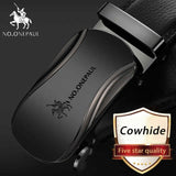 Automatic Buckle Black Genuine Leather Belt | Stylish Genuine Belt