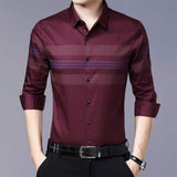 Men Shirts Slim Fit Vintage Fashion  Jersey Casual Dress