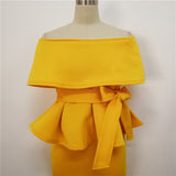 2 Pieces Sets |One Shoulder Peplum |Tops Suits |Pencil Skirts |Women dresses|