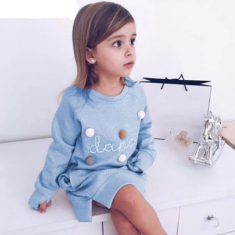 Bear Leader Autumn Cartoon Letter Embroidery Sweatshirt 2-6 Years 