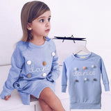 Bear Leader Autumn Cartoon Letter Embroidery Sweatshirt 2-6 Years