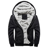 Tracksuit Men Sporting Fleece Thick Hooded Jacket