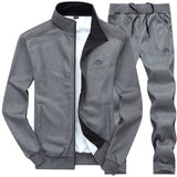 Tracksuits Men Polyester Sweatshirt Sporting Jacket + Pants