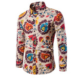 Men Shirt |Men Dress Shirt| Long Sleeve Shirts |Floral Printed Shirt |Casual Slim Shirt|