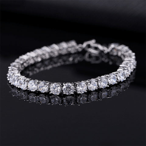Cubic Chain Crystal Tennis Bracelets | Fashionable Bracelets