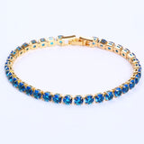 Cubic Chain Crystal Tennis Bracelets