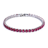 Cubic Chain Crystal Tennis Bracelets