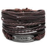 Leaf Leather Men Fashion Bracelet