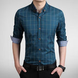  Men Long Sleeve Slim Fit Casual Shirts Men | Male Clothes Social Vintage