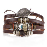 Leaf Leather Men Fashion Bracelet